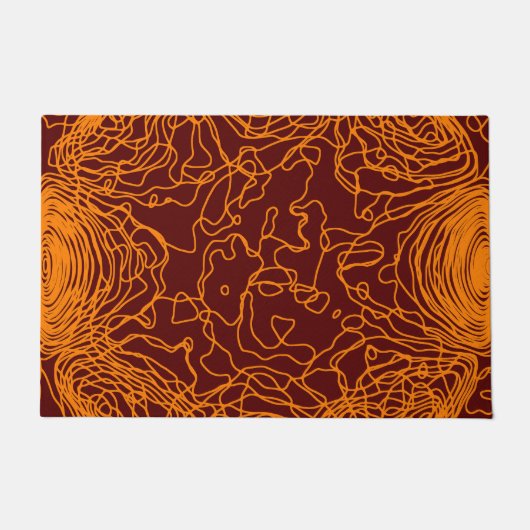Orange Yarn Door Mat Fußmatte (Vorderseite)