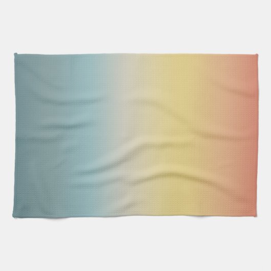 Orange Yellow Aqua Sunset Sky Geschirrtuch (Horizontal)