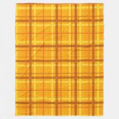 ORANGE YELLOW AUTUMN KARIERT PATTERN FLEECEDECKE (Vorderseite)