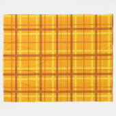 ORANGE YELLOW AUTUMN KARIERT PATTERN FLEECEDECKE (Vorderseite (Horizontal))