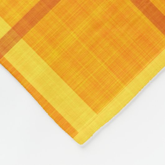 ORANGE YELLOW AUTUMN KARIERT PATTERN FLEECEDECKE (Ecke)