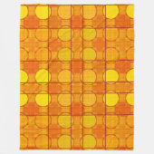 ORANGE YELLOW AUTUMN KARIERT PATTERN FLEECEDECKE (Vorderseite)