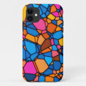 Orange Yellow Blue Pink Brown Mosaik Art Pattern Case-Mate iPhone Hülle (Rückseite)