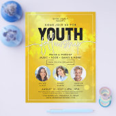 Orange Yellow Bokeh Youth Fellowship Church Flyer (Einzeln)
