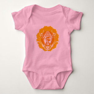 Orange & Yellow Buddha Baby Strampler