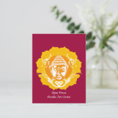 Orange & Yellow Buddha Einladung (Stehend Vorderseite)