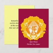Orange & Yellow Buddha Einladung (Vorne/Hinten)