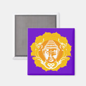 Orange & Yellow Buddha Magnet (Vorderseite/Rückseite)