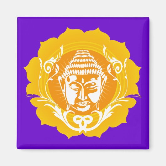 Orange & Yellow Buddha Magnet (Vorne)