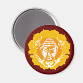 Orange & Yellow Buddha Magnet (Vorderseite/Rückseite)