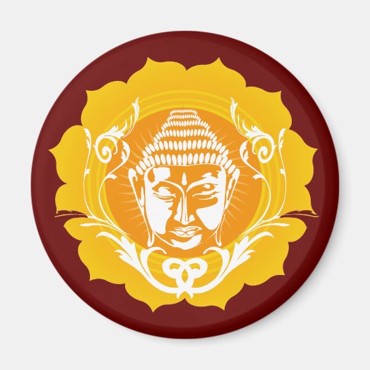 Orange & Yellow Buddha Magnet (Vorne)