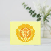 Orange & Yellow Buddha Postkarte (Stehend Vorderseite)