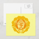 Orange & Yellow Buddha Postkarte (Vorne/Hinten)