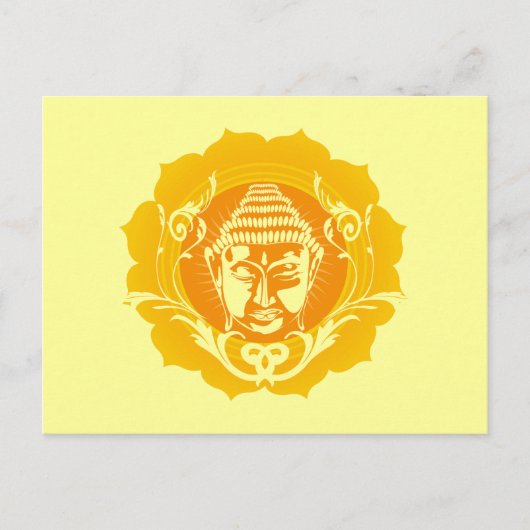 Orange & Yellow Buddha Postkarte (Vorderseite)