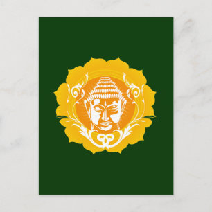 Orange & Yellow Buddha Postkarte