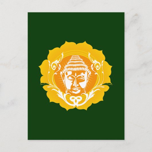 Orange & Yellow Buddha Postkarte (Vorderseite)