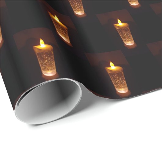 Orange Yellow Candles Candlelight Diwali Geschenkpapier (Rolleneckpunkt)