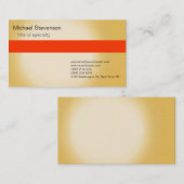 Orange Yellow Consultant Business Card Visitenkarte (Vorne/Hinten)
