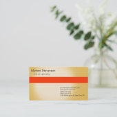 Orange Yellow Consultant Business Card Visitenkarte (Stehend Vorderseite)