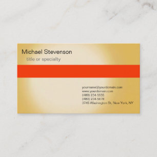 Orange Yellow Consultant Business Card Visitenkarte