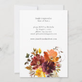 Orange & Yellow-Fall-Brautparty Einladung (Rückseite)