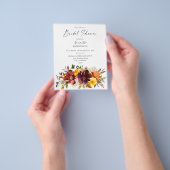 Orange & Yellow Fall Floral Brautparty Flyer (Gruppe)