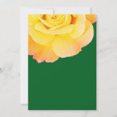 Orange Yellow Floral Forest Green Boho Hochzeit Einladung (Rückseite)