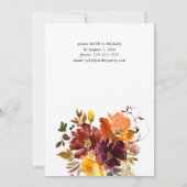 Orange & Yellow Floral Friendsgiving Wreath Einladung (Rückseite)