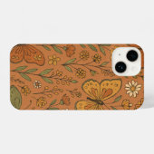 Orange Yellow Floral Phone Case Bright Trendy  iPhone Hülle (Rückseite (Horizontal))