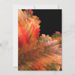 Orange Yellow Fractal Art Notecard Blank Inside Dankeskarte