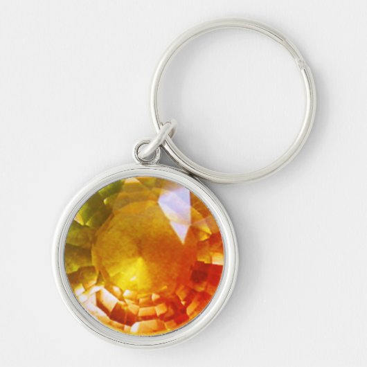 Orange Yellow Gemstone Schlüsselanhänger (Vorne)