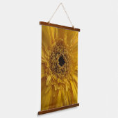 Orange Yellow Gerbera Blume Closeup Fotografie Wandteppich Mit Holzrahmen (Gewinkelt)