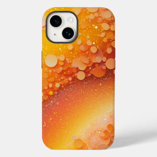 Orange Yellow Glitzer iPhone Mate Tough Case (Rückseite)