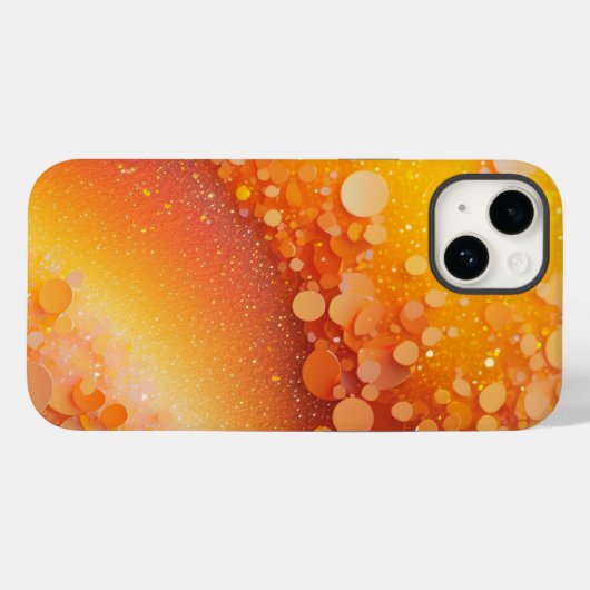 Orange Yellow Glitzer iPhone Mate Tough Case (Rückseite (Horizontal))