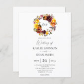 Orange & Yellow Gold Fall 2 Blumenhochzeit (Vorne/Hinten)