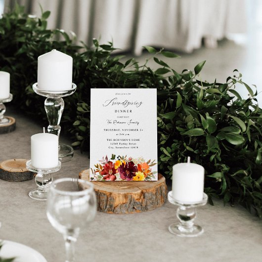 Orange & Yellow Gold Fall Blumenfreunde Einladung