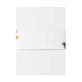 Orange & Yellow Gold Fall Floral 5 Einladungsbanderole (Rückseitenbeispiel)