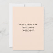 Orange Yellow Gray Blume Bouquet Dankeskarte (Rückseite)