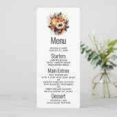 Orange Yellow Gray Blume Bouquet Einladung (Stehend Vorderseite)