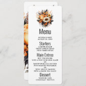 Orange Yellow Gray Blume Bouquet Einladung (Vorne/Hinten)