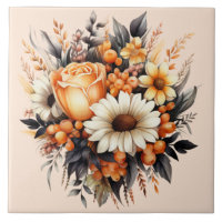 Orange Yellow Gray Blume Bouquet