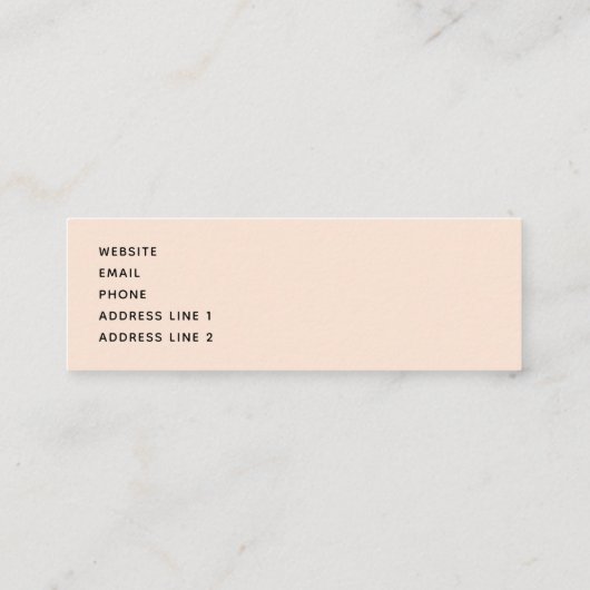 Orange Yellow Gray Blume Bouquet Mini Visitenkarte (Rückseite)