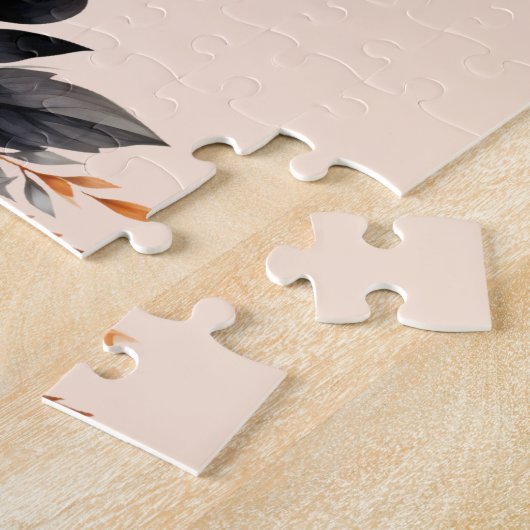 Orange Yellow Gray Blume Bouquet Puzzle (Seite)