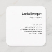 Orange Yellow Gray Blume Bouquet Quadratische Visitenkarte (Rückseite)