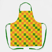 Orange Yellow Green Checkered Pattern Design  Schürze (Vorderseite)