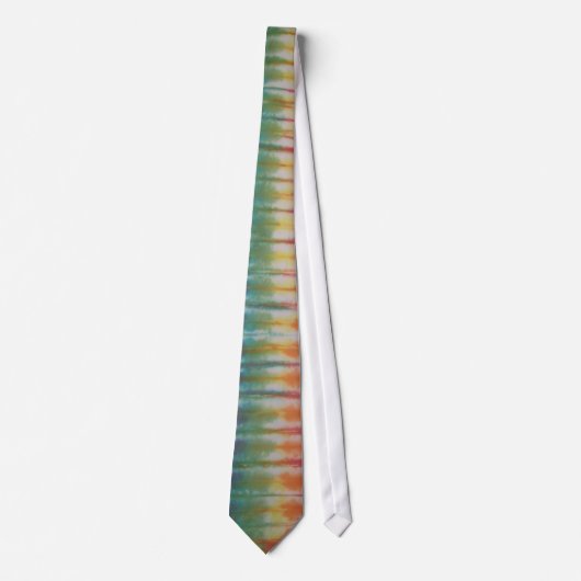 Orange Yellow Green Gefärbte Krawatte Necktie (Vorderseite)