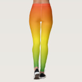 Orange Yellow Green Modern Ombre Leggings (Rückseite)