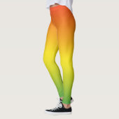 Orange Yellow Green Modern Ombre Leggings (Links)
