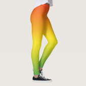 Orange Yellow Green Modern Ombre Leggings (Rechts)