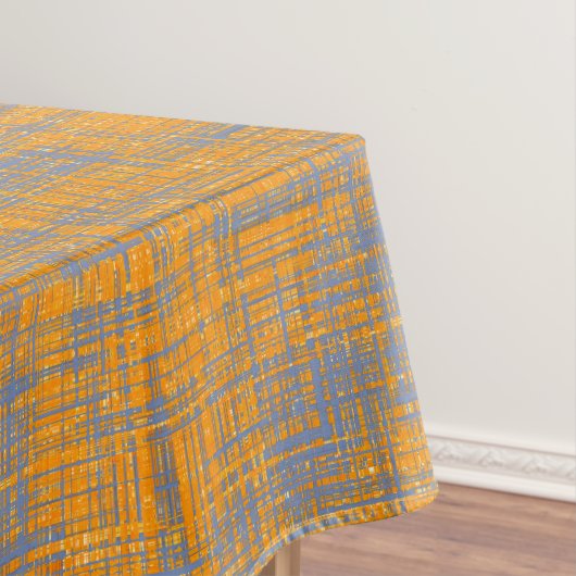 Orange Yellow Grey Blue Modernes Muster Tischdecke (Beispiel)
